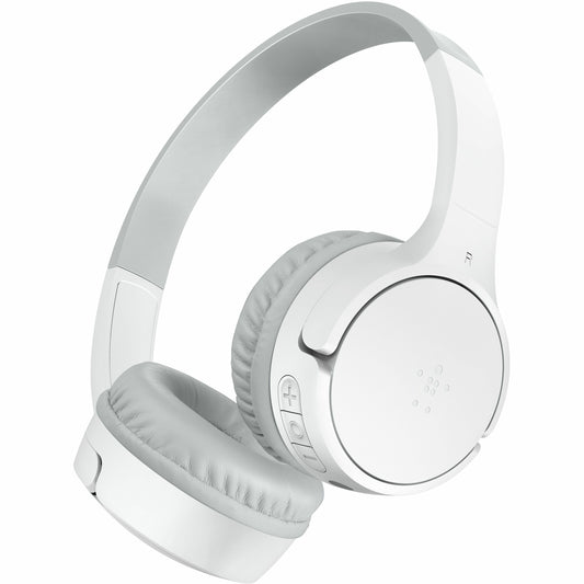 Main Image for Belkin Wireless Bluetooth On-Ear Headphones for Kids w/ Mic - 85dB Limit - w/ USB-C Cable - Headset - White