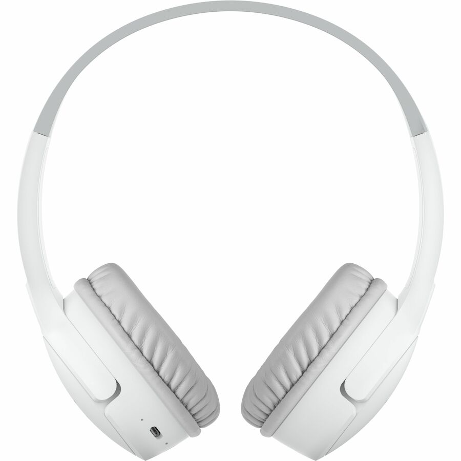 Rear Image for Belkin Wireless Bluetooth On-Ear Headphones for Kids w/ Mic - 85dB Limit - w/ USB-C Cable - Headset - White