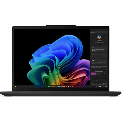 Front Image for Lenovo ThinkPad T14s Gen 6 21N1002DUS 14" Copilot+ PC Notebook - WUXGA - 60 Hz - Qualcomm Snapdragon X Plus X1P-42-100 - 16 GB - 512 GB SSD - English Keyboard - Black