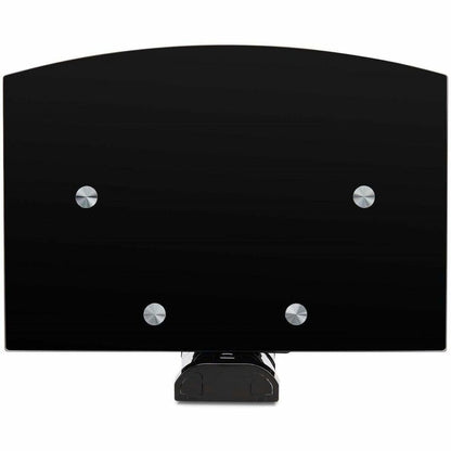 Top Image for StarTech.com Dual Floating Wall-Mounted AV Shelves, Adjustable Height Shelf For Under TV A/V Equipment, Black Tempered Glass Shelves