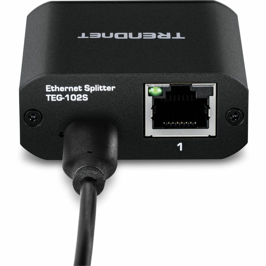 Alternate-Image4 Image for TRENDnet 2-Port Gigabit Splitter with USB Type C Power, TEG-102S, Splits One Network Connection Into Two, Ethernet Splitter, USB Type C Power Cable Included, NDAA & TAA Compliant