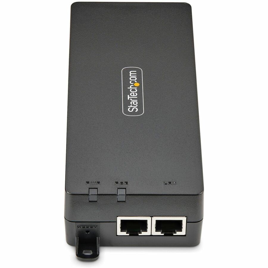 Alternate-Image2 Image for StarTech 1-Port 10Gbps Gigabit PoE++ Injector, 90W, 2.5/5/10G Ethernet/10/100/1000M, PoE++ (802.3af/at/bt), Wall Mount, Unmanaged, TAA