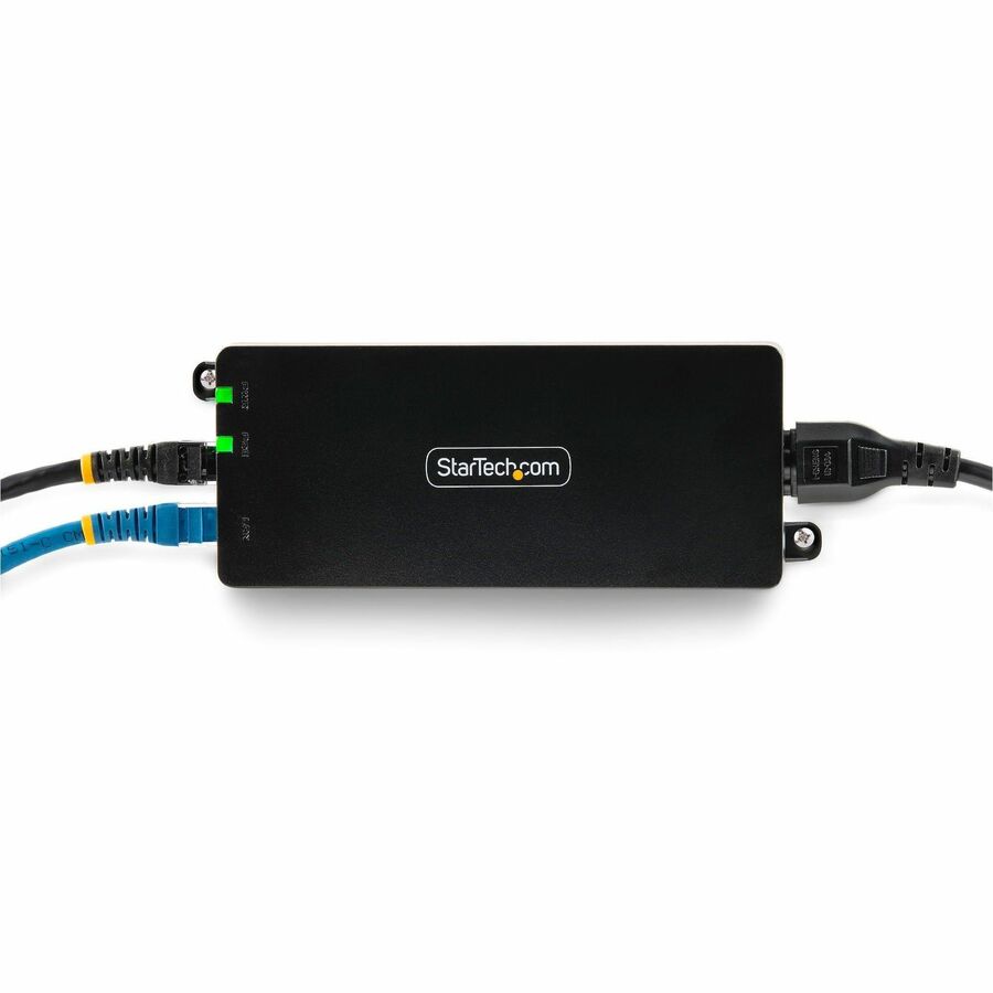 Alternate-Image4 Image for StarTech 1-Port 10Gbps Gigabit PoE++ Injector, 90W, 2.5/5/10G Ethernet/10/100/1000M, PoE++ (802.3af/at/bt), Wall Mount, Unmanaged, TAA