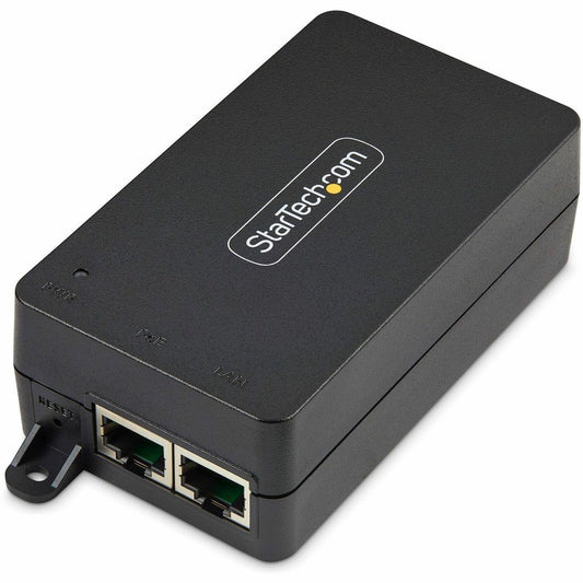 Main Image for StarTech.com 1-Port 10Gbps Gigabit PoE++ Injector, 60W, 2.5/5/10G Ethernet/10/100/1000M, PoE++ (802.3af/at/bt), Wall Mountable, Unmanaged