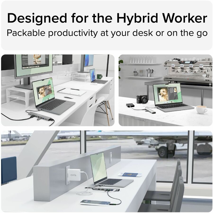 Alternate-Image6 Image for Plugable USB C Hub Multiport Adapter (9-in-1) 140W Power Delivery Charging, 4K 60Hz HDMI