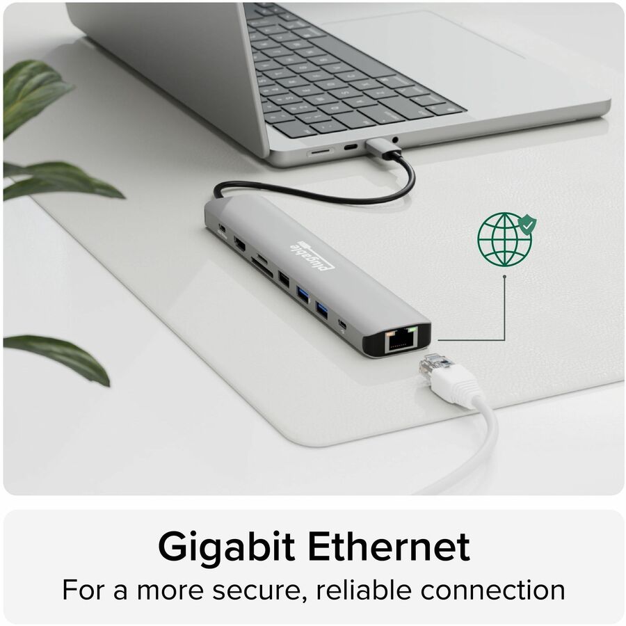 Alternate-Image8 Image for Plugable USB C Hub Multiport Adapter (9-in-1) 140W Power Delivery Charging, 4K 60Hz HDMI