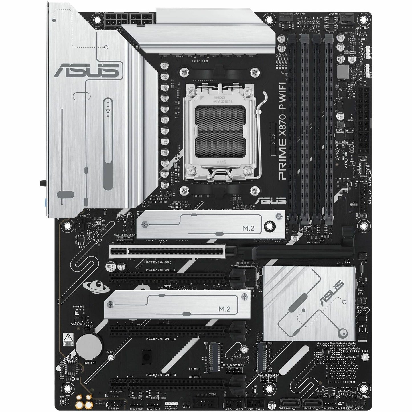 Main Image for Asus Prime X870-P WIFI Gaming Desktop Motherboard - AMD X870 Chipset - Socket AM5 - ATX