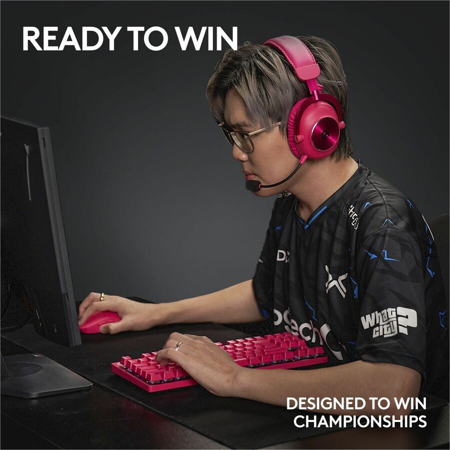 Alternate-Image5 Image for Logitech G PRO X TKL RAPID Tenkeyless Wired Gaming Keyboard With Magnetic Analog Switches, Rapid Trigger Mode, Adjustable Actuation, and Customizable RGB Lighting, Magenta
