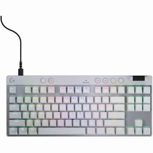 Main Image for Logitech G PRO X TKL RAPID Tenkeyless Wired Gaming Keyboard With Magnetic Analog Switches, Rapid Trigger Mode, Adjustable Actuation, and Customizable RGB Lighting, Off-white