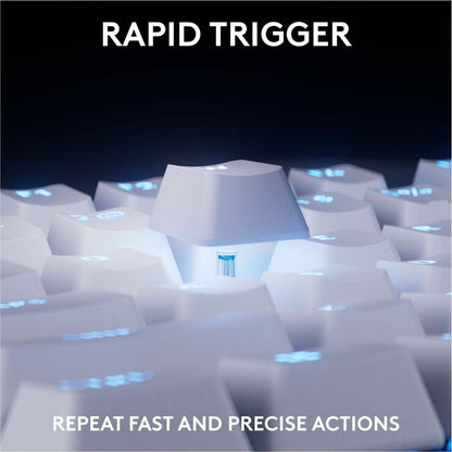 Alternate-Image2 Image for Logitech G PRO X TKL RAPID Tenkeyless Wired Gaming Keyboard With Magnetic Analog Switches, Rapid Trigger Mode, Adjustable Actuation, and Customizable RGB Lighting, Off-white