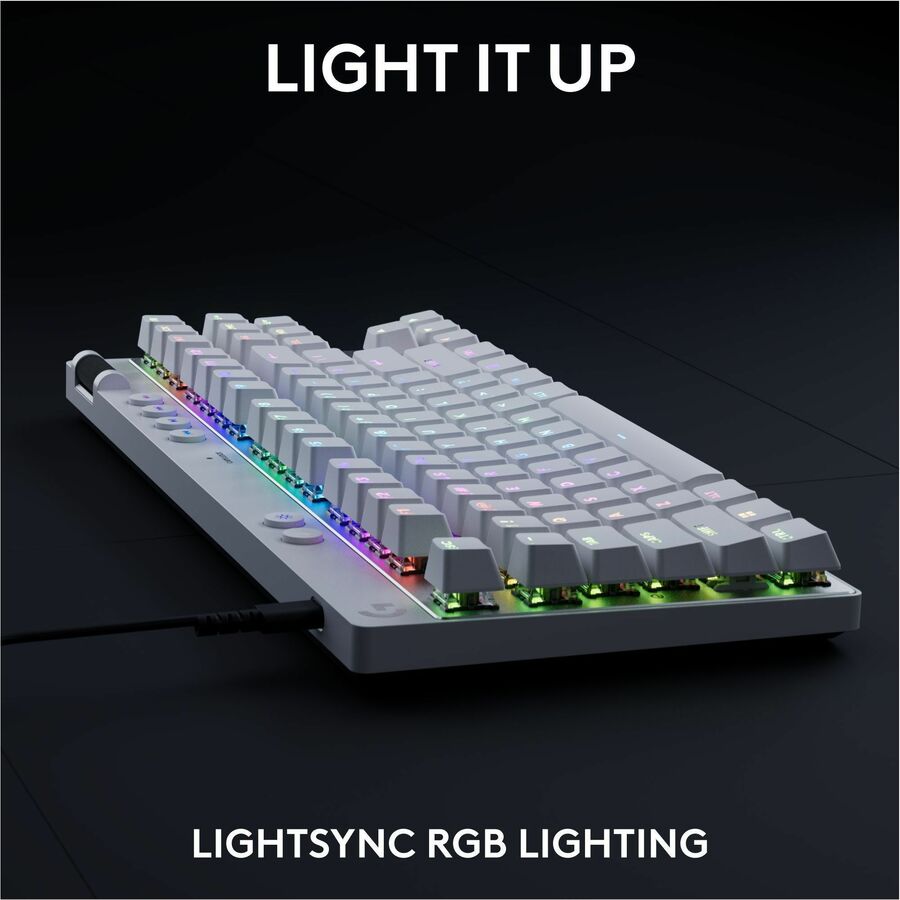 Alternate-Image5 Image for Logitech G PRO X TKL RAPID Tenkeyless Wired Gaming Keyboard With Magnetic Analog Switches, Rapid Trigger Mode, Adjustable Actuation, and Customizable RGB Lighting, Off-white