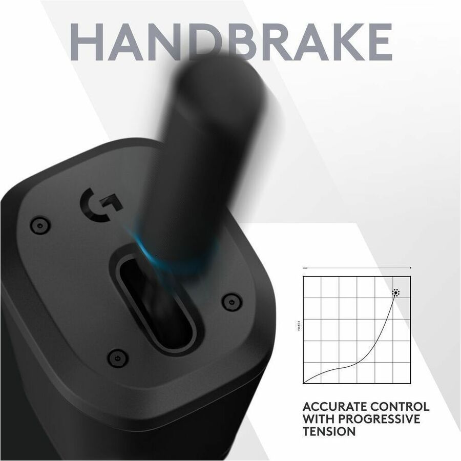 Alternate-Image5 Image for Logitech G RS Sim Racing Shifter and Handbrake With Easy Mode-Switching, Height-Adjustable Handle, and Table Clamp, for G and PRO Series Wheels, PS, Xbox, and PC Racing Units
