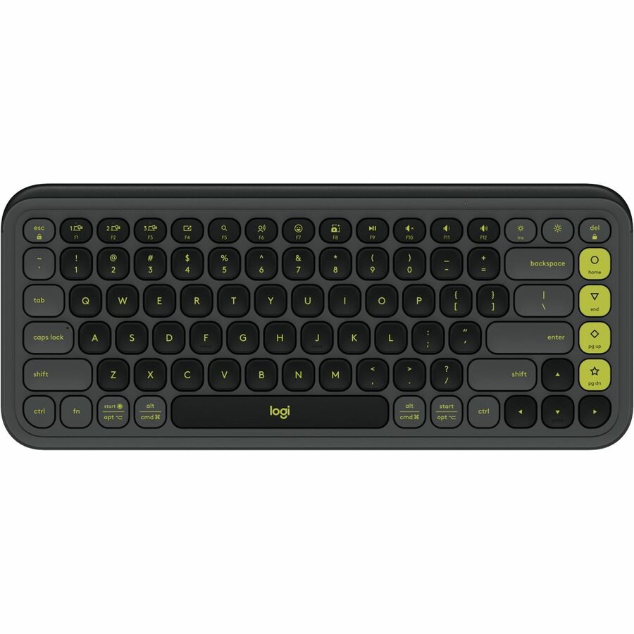 Top Image for Logitech POP ICON KEYS Wireless Bluetooth Keyboard, Comfortable Typing, Programmable Keys, Easy-Switch Between up to 3 Devices (Graphite & Green)