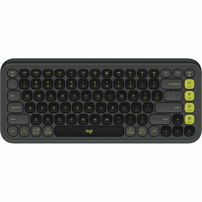 Top Image for Logitech POP ICON KEYS Wireless Bluetooth Keyboard, Comfortable Typing, Programmable Keys, Easy-Switch Between up to 3 Devices (Graphite & Green)