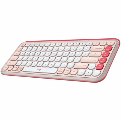 Main Image for Logitech POP ICON KEYS Wireless Bluetooth Keyboard, Comfortable Typing, Programmable Keys, Easy-Switch Between up to 3 Devices (Rose & Off-white)