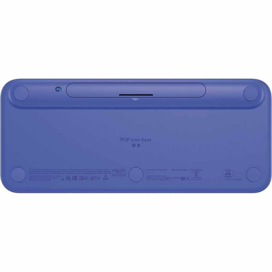 Bottom Image for Logitech POP ICON KEYS Wireless Bluetooth Keyboard, Comfortable Typing, Programmable Keys, Easy-Switch Between up to 3 Devices (Lilac & Off-white)