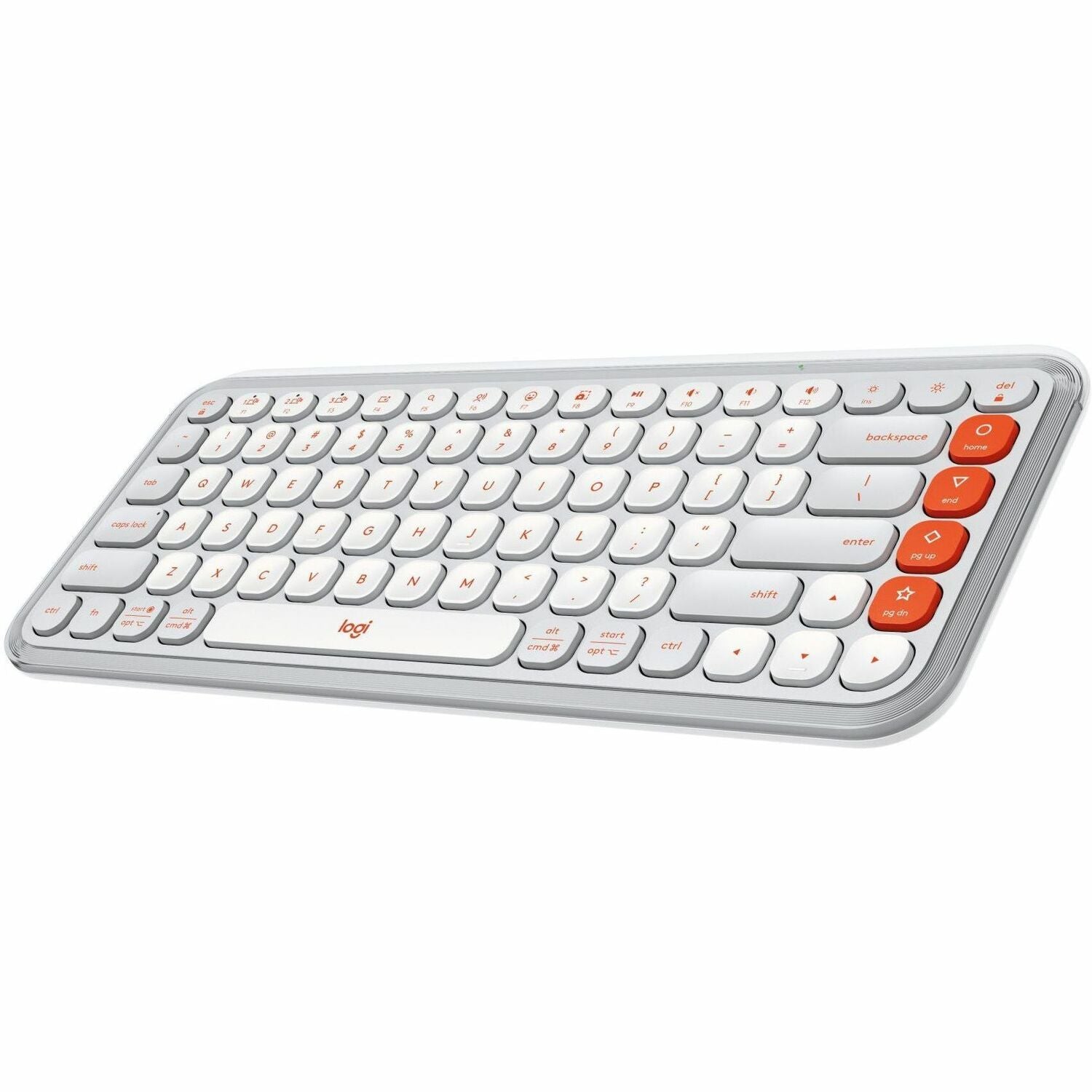 Main Image for Logitech POP ICON KEYS Wireless Bluetooth Keyboard, Comfortable Typing, Programmable Keys, Easy-Switch Between up to 3 Devices (Off-white & Orange)