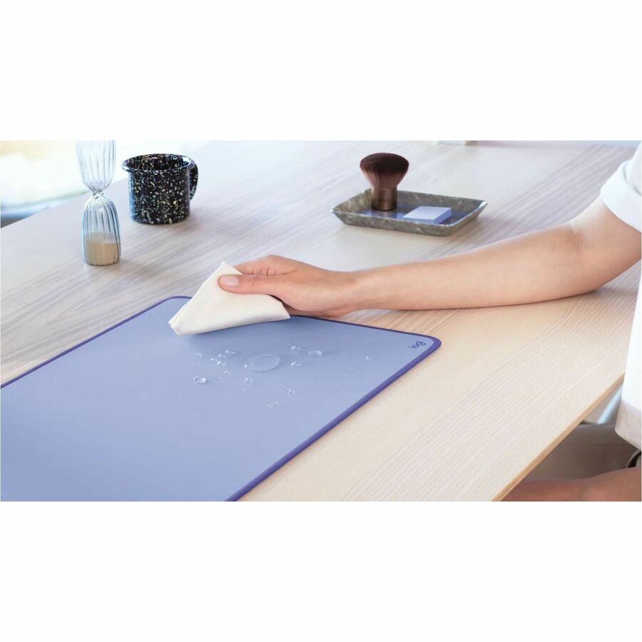 Alternate-Image10 Image for Logitech Desk Mat - Studio Series with Anti-slip Base, Spill-resistant Durable Design, Fine Weave Material, Lilac