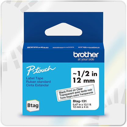 Main Image for Brother P-touch BTAG-131 Black on Clear Label Tape