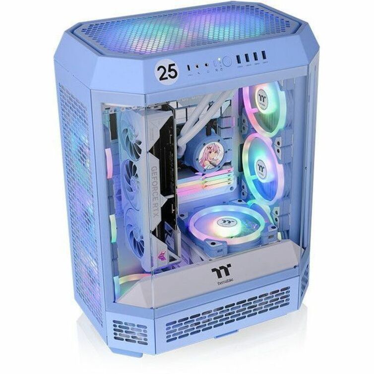 Top Image for Thermaltake The Tower 600 Hydrangea Blue Mid Tower Chassis