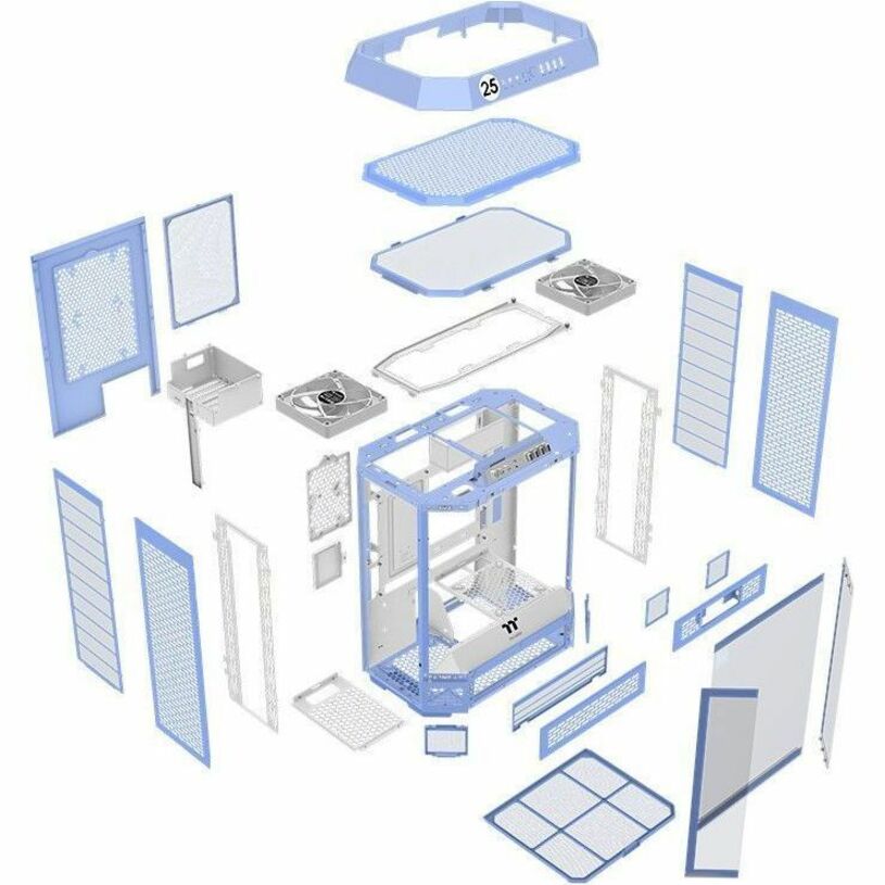 Alternate-Image3 Image for Thermaltake The Tower 600 Hydrangea Blue Mid Tower Chassis