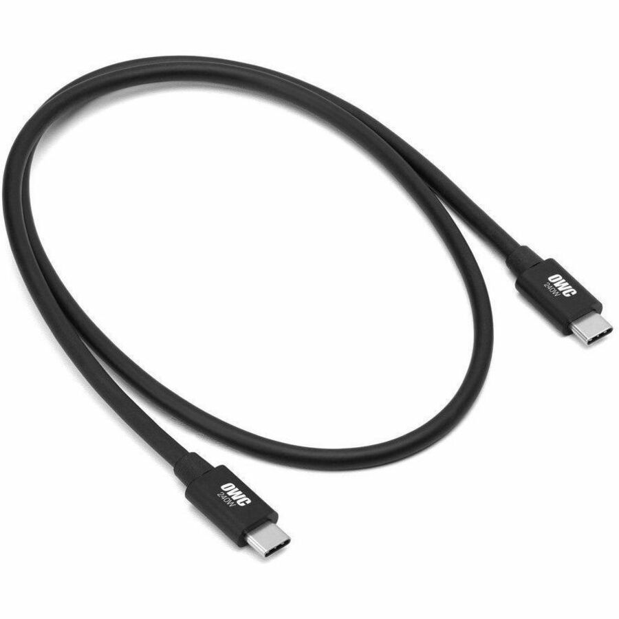 Alternate-Image1 Image for OWC 0.8M (31.5") Thunderbolt 5 (USB-C) Cable Black for Thunderbolt And USB-C Devices - Black