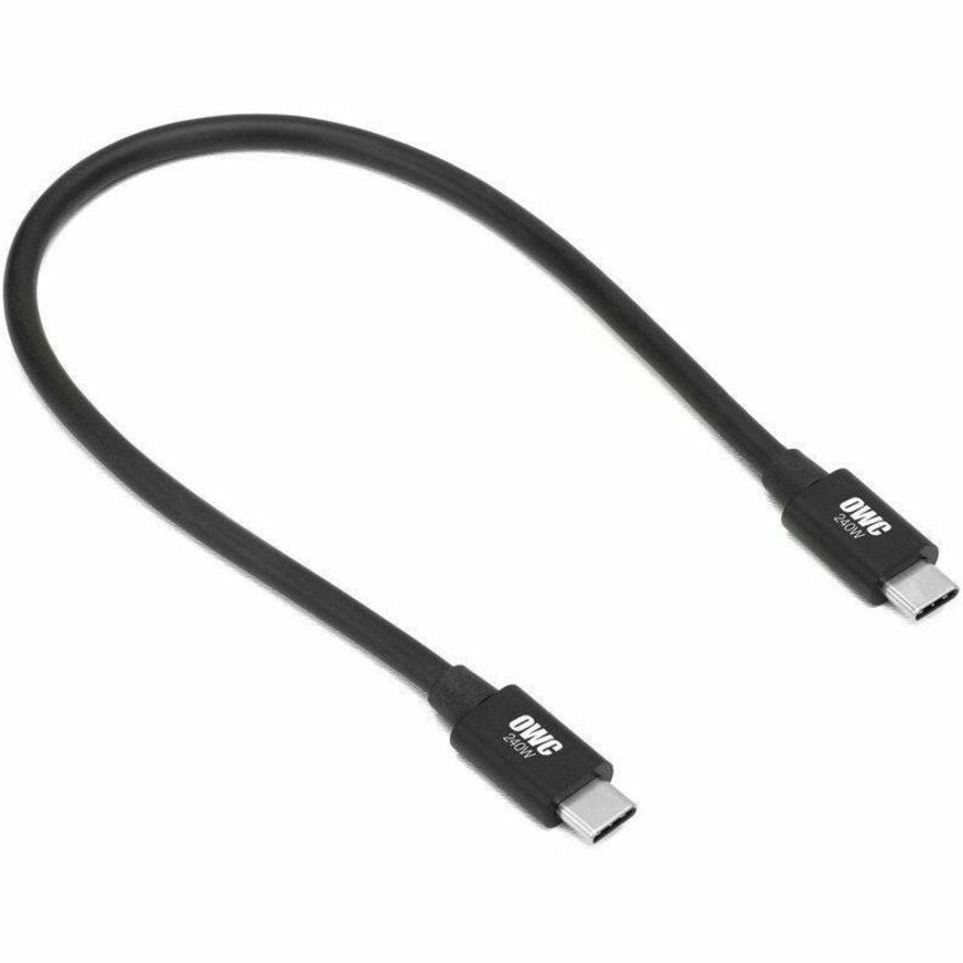 Alternate-Image1 Image for OWC 0.3M (11.8") Thunderbolt 5 (USB-C) Cable for Thunderbolt And USB-C Devices - Black