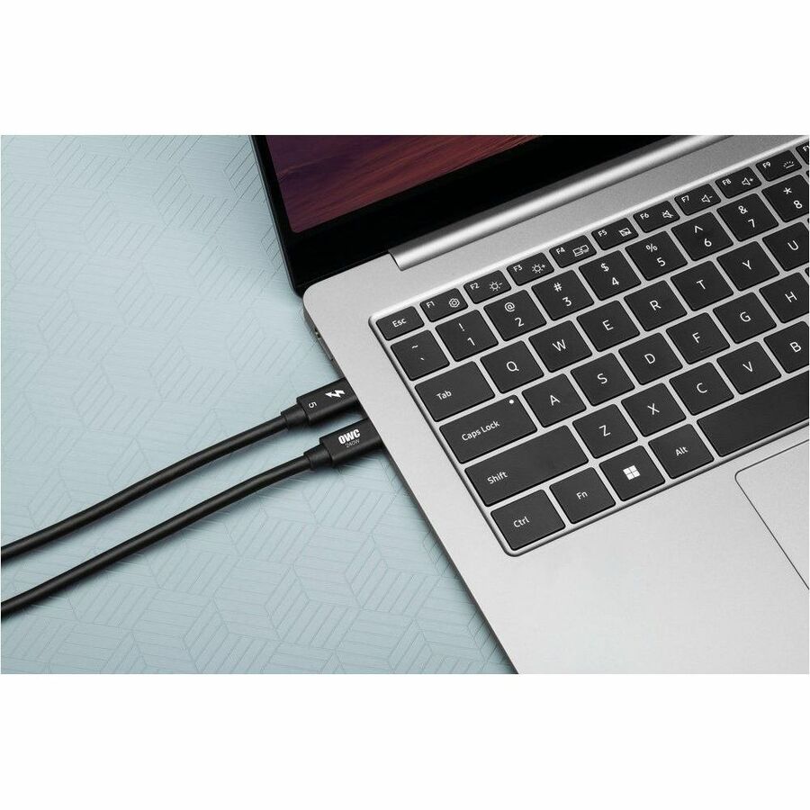 Alternate-Image2 Image for OWC 0.3M (11.8") Thunderbolt 5 (USB-C) Cable for Thunderbolt And USB-C Devices - Black