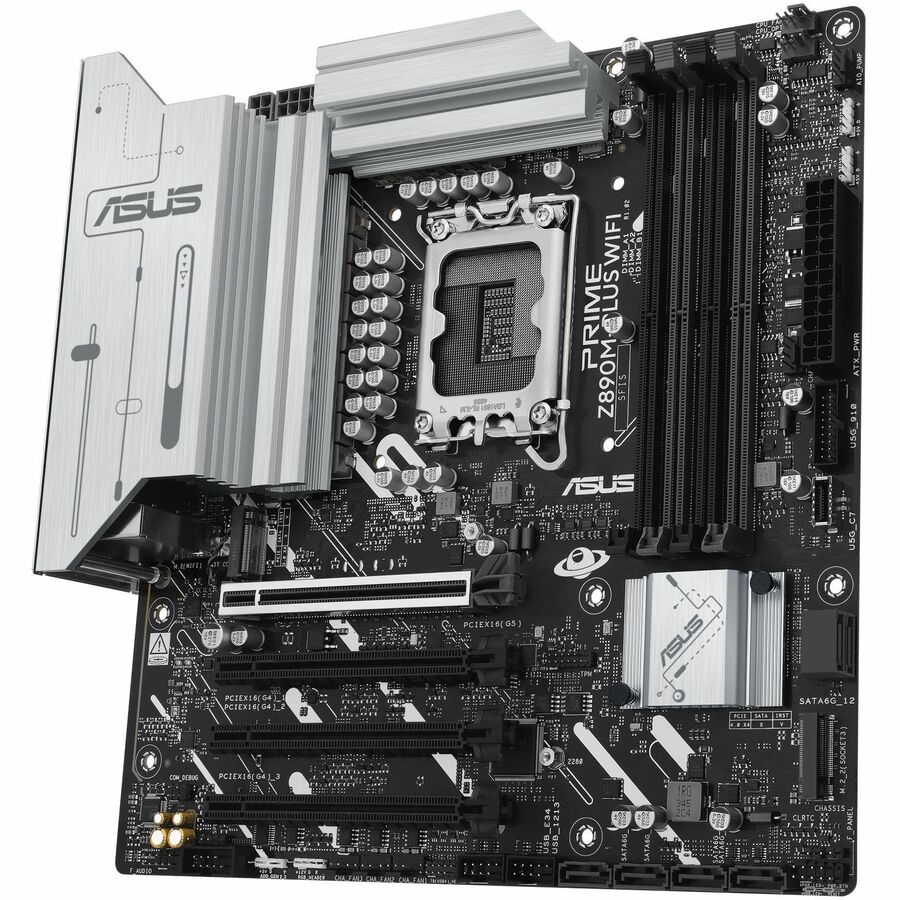 Alternate-Image2 Image for Asus Prime PRIME Z890M-PLUS WIFI Gaming Desktop Motherboard - Intel Z890 Chipset