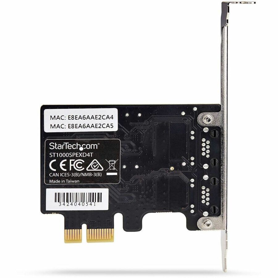 Alternate-Image5 Image for StarTech.com 2-Port Gigabit PCIe Network Adapter Card, 10/100/1000Mbps PCI Express NIC, Dual Realtek RTL8111H, TAA Compliant