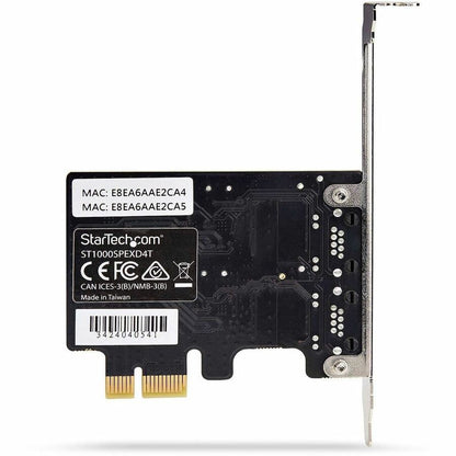 Alternate-Image5 Image for StarTech.com 2-Port Gigabit PCIe Network Adapter Card, 10/100/1000Mbps PCI Express NIC, Dual Realtek RTL8111H, TAA Compliant