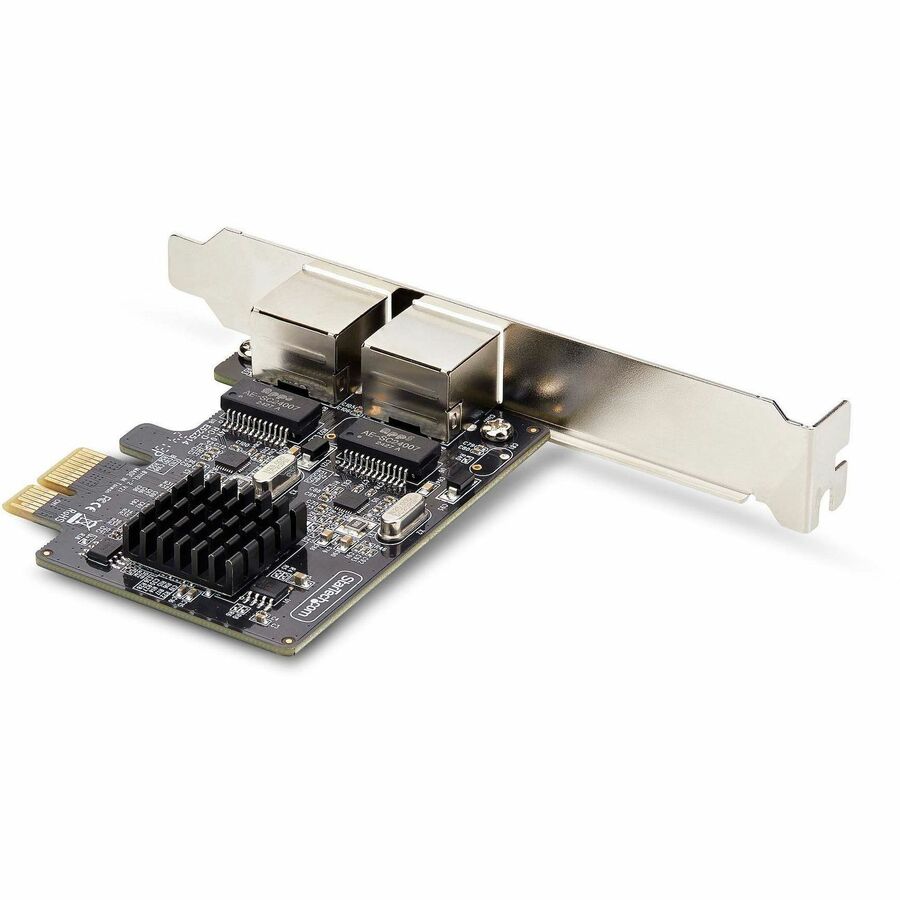 Alternate-Image1 Image for StarTech.com 2-Port Gigabit PCIe Network Adapter Card, 10/100/1000Mbps PCI Express NIC, Dual Realtek RTL8111H, TAA Compliant