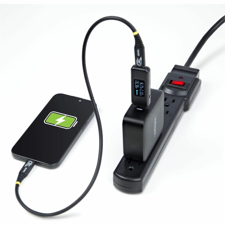 Alternate-Image8 Image for StarTech USB-C Power Tester, Bi-Directional Voltage/Current Multimeter, 240W PD EPR, Digital OLED, Portable USB-C Cable/Port Power Meter Tester