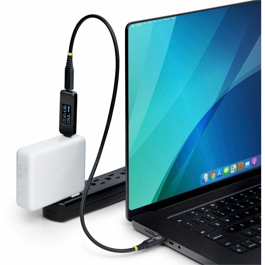 Alternate-Image6 Image for StarTech USB-C Power Tester, Bi-Directional Voltage/Current Multimeter, 240W PD EPR, Digital OLED, Portable USB-C Cable/Port Power Meter Tester