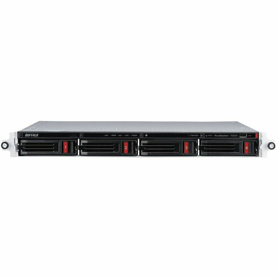 Alternate-Image1 Image for BUFFALO TeraStation 3430RN 4-Bay Secure SMB Rackmount NAS 8TB (2x4TB) with Hard Drives Included