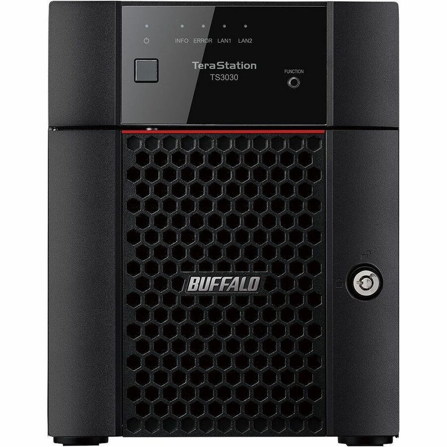Front Image for BUFFALO TeraStation 3430DN 4-Bay Secure SMB Desktop NAS 8TB (2x4TB) with Hard Drives Included
