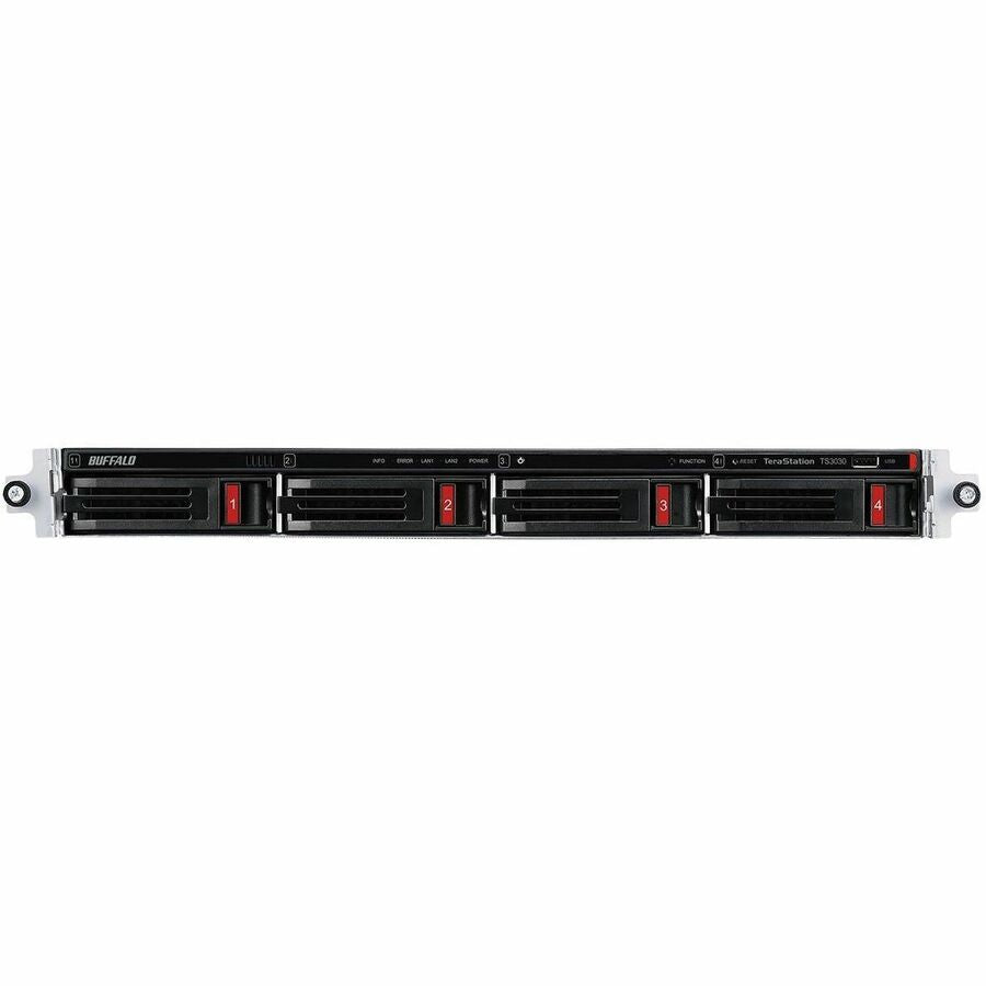 Front Image for BUFFALO TeraStation 3430RN 4-Bay Secure SMB Rackmount NAS 16TB (4x4TB) with Hard Drives Included