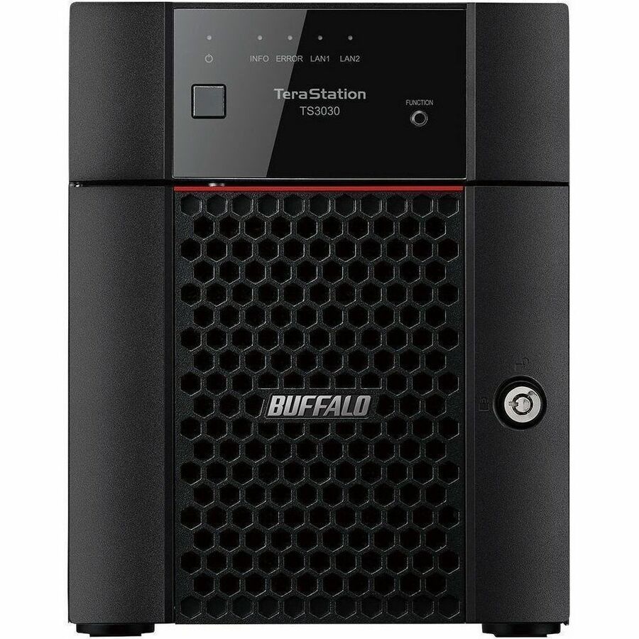 Front Image for BUFFALO TeraStation 3430DN 4-Bay Secure SMB Desktop NAS 4TB (2x2TB) with Hard Drives Included