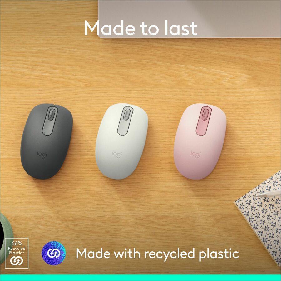 Alternate-Image3 Image for Logitech M196 Bluetooth Wireless Mouse, Compact and Portable Mouse for Laptops, Tablets and More, 12-Month Battery, Smooth Tracking, Compatible With PC and Mac, Windows and macOS (Off-white)