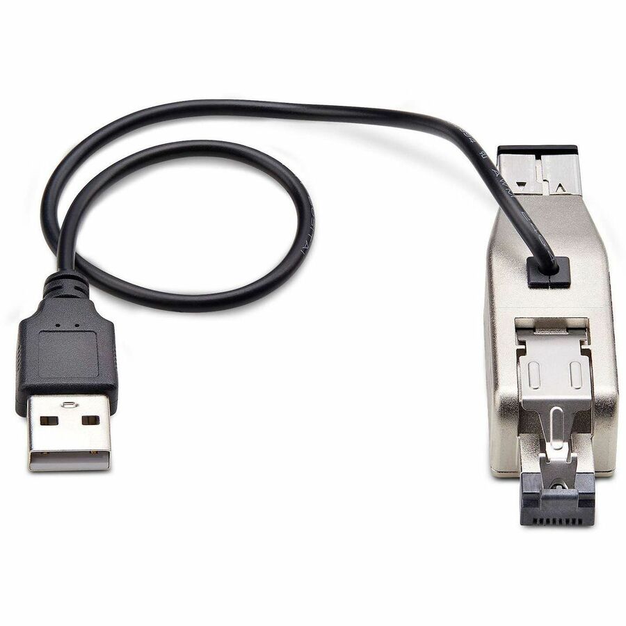 Alternate-Image2 Image for StarTech Gigabit Fiber to RJ45 Ethernet Media Converter Dongle, USB Powered, SMF/MMF, Single/Multimode Optical Fiber, TAA