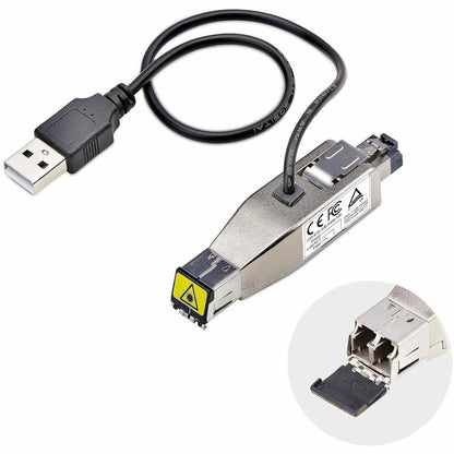 Main Image for StarTech Gigabit Fiber to RJ45 Ethernet Media Converter Dongle, USB Powered, SMF/MMF, Single/Multimode Optical Fiber, TAA