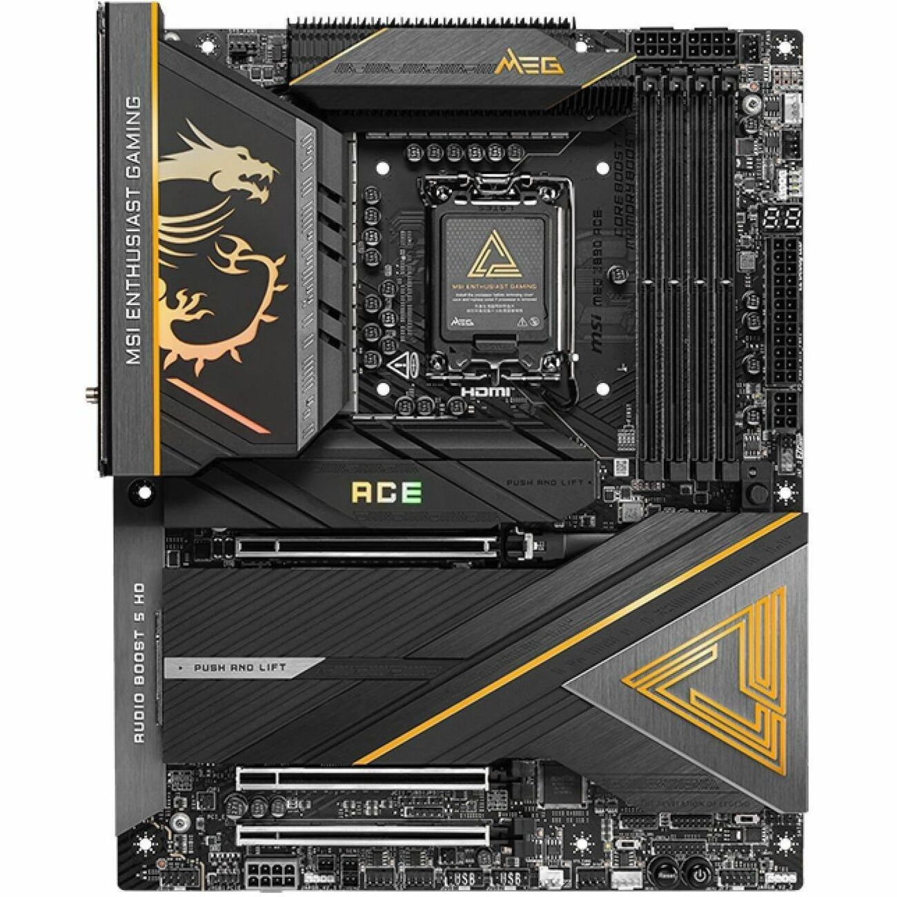 Main Image for MSI MEG Z890 ACE ATX Motherboard LGA 1851 for Intel Core Ultra series 2 CPU with DDR5 RAM supports