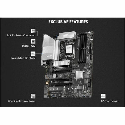 Alternate-Image5 Image for MSI PRO Z890-S WIFI ATX MOTHERBOARD LGA 1851 for Intel Core Ultra CPU