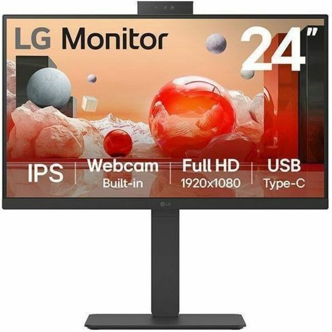 Main Image for LG 24BA850-B 24" Class Webcam Full HD LCD Monitor - 16:9 - Matte Black