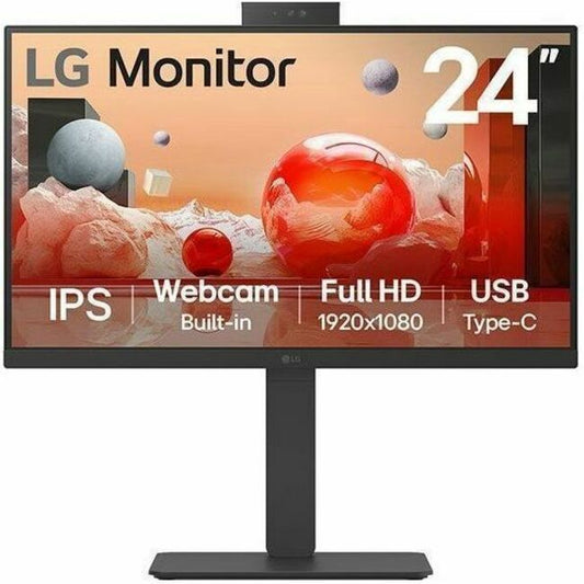 Main Image for LG 24BA850-B 24" Class Webcam Full HD LCD Monitor - 16:9 - Matte Black