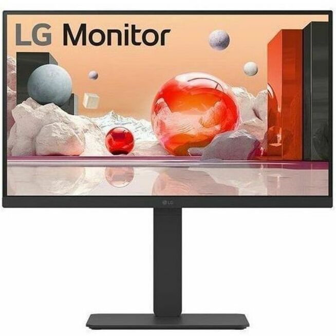 Front Image for LG 24BA850-B 24" Class Webcam Full HD LCD Monitor - 16:9 - Matte Black