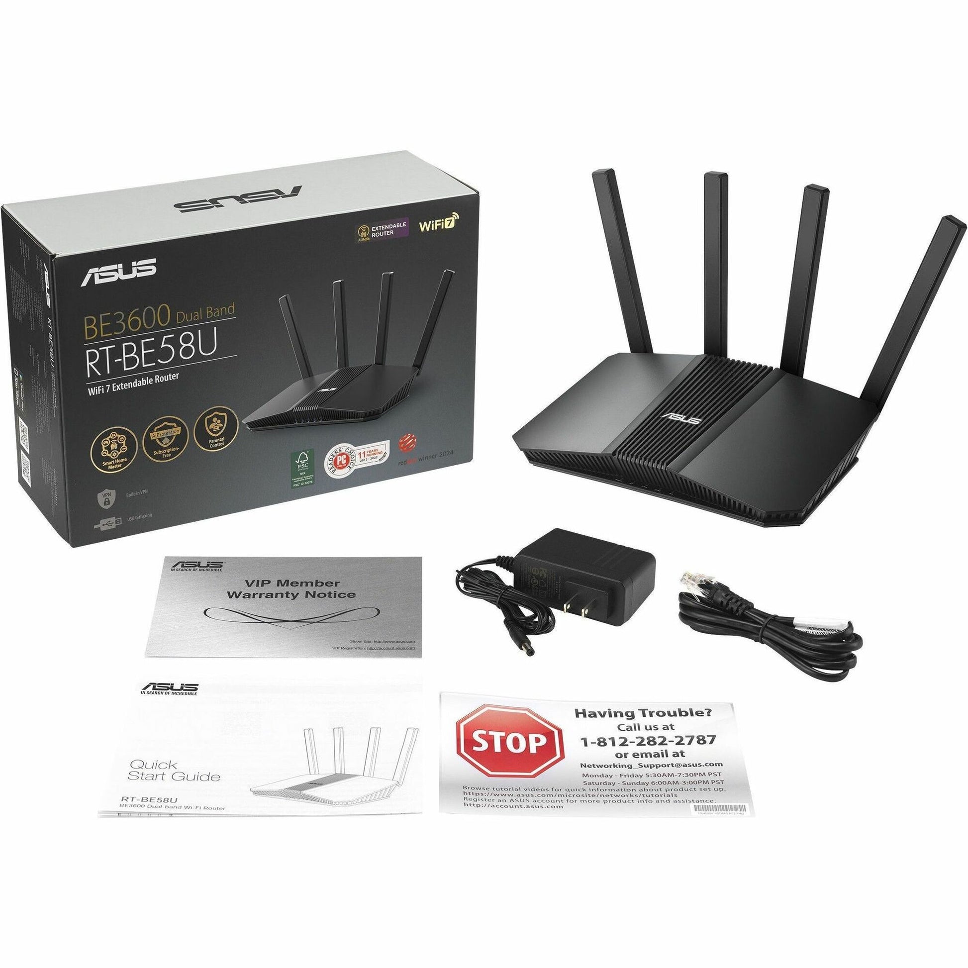 Main Image for Asus RT-BE58U Wi-Fi 7 IEEE 802.11 a/b/g/n/ac/ax/be Ethernet Wireless Router