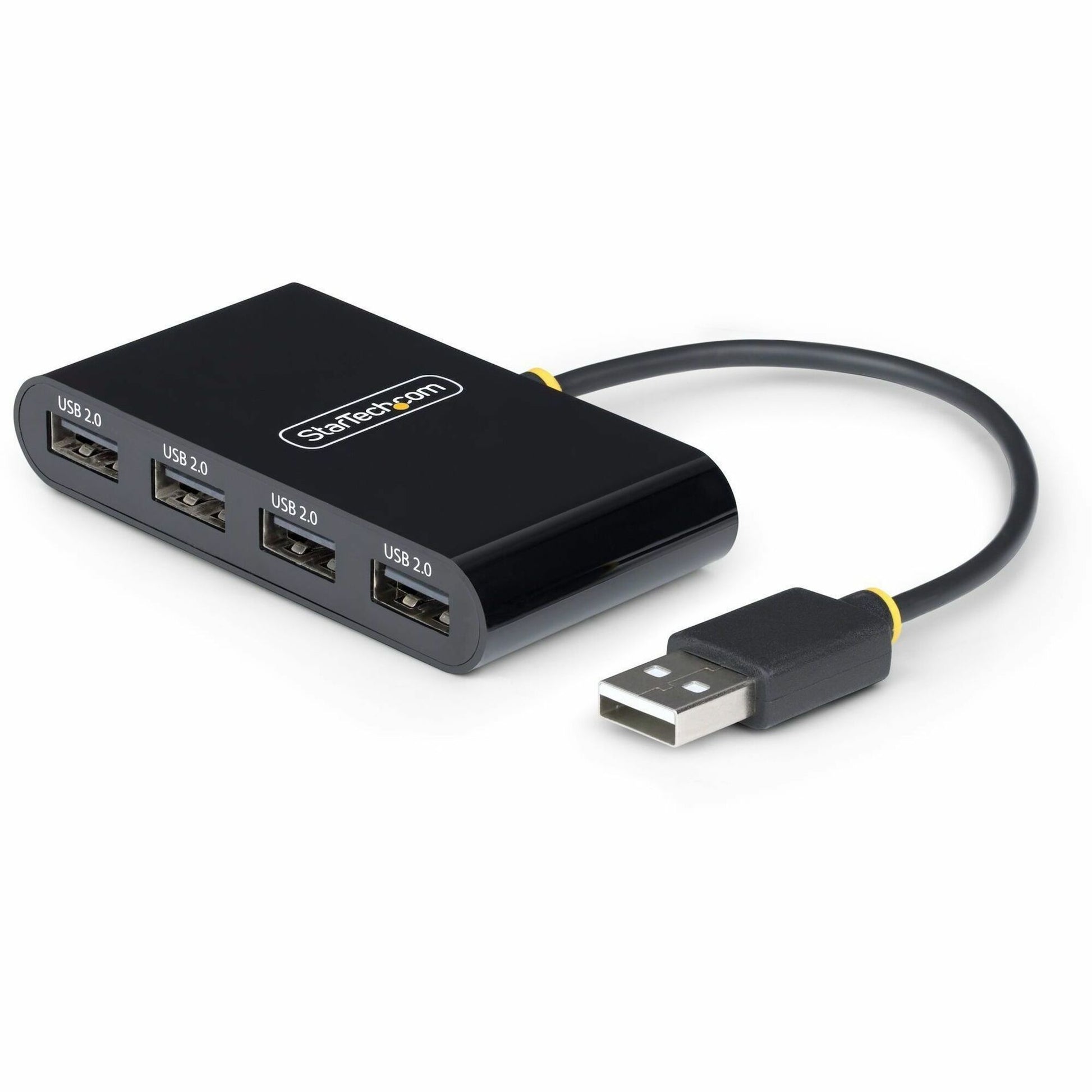 Main Image for StarTech.com 4-Port USB 2.0 Hub, USB Bus Powered, Small Travel Mini USB Hub, Multi-Port USB 2.0 Splitter, Portable USB Hub, 480Mbps