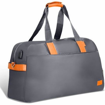 Right Image for Champs Vintage Carrying Case (Duffel) for 11" to 15.6" Notebook, Tablet, Glasses, Travel, Shoes - Gray