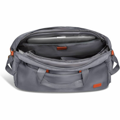 Alternate-Image5 Image for Champs Vintage Carrying Case (Duffel) for 11" to 15.6" Notebook, Tablet, Glasses, Travel, Shoes - Gray